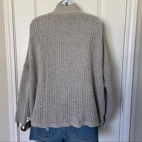 LOFT | Grey mock neck chunky knit sweater S - Picture 14 of 15